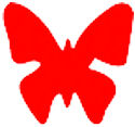 Red Butterfly Body Stickers