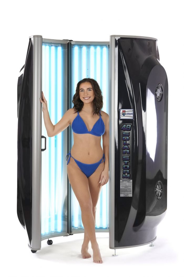 Solar Storm 48ST Commercial 220V Stand-Up Tanning Booth Call for total pricing and delivery time